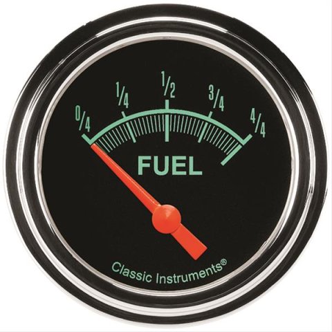 Classic Instruments G-Stock Series Gauges GS212SLF Gauge, Series, Fuel Level, Empty/Full, 0 Ohms/90 Ohms, 2 5/8 in., Analog, Electrical, Each
