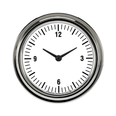 Classic Instruments White Hot Series Gauges WH92SLF Gauge, Analog, Series, Clock, 12 Hour, 2 5/8 in. Diameter, Face, Full Sweep, Each