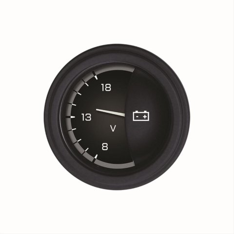 Classic Instruments Auto Cross Gray Series Gauges AX30GBLF Gauge, Series, Voltmeter, 8-18 V, 2 1/8 in., Black/Gray Face, Analog, Electrical, Each