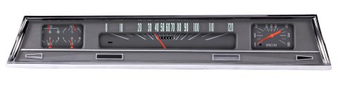 Classic Instruments 1966-67 Chevelle Package Gauge Sets CV66G Gauges, Gray, Speedometer, Tachometer, Water Temperature, Fuel Level, Oil Pressure, Voltmeter, Analog, Chevy, Chevelle, El Camino, Kit