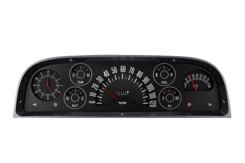 Classic Instruments 1960-63 Chevy Truck Package Gauge Sets CT60B Gauges, Original Styled, Speedometer, Tachometer, Water Temperature, Fuel Level, Black Face, Analog, Chevrolet, Set
