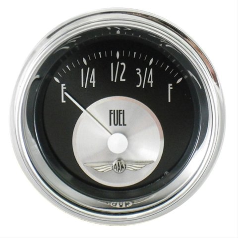 Classic Instruments All-American Tradition Series Gauges AT09SHC Gauge, Series, Fuel Level, Empty-Full, 2 1/8 in., Black Face, Analog, Electrical, Each