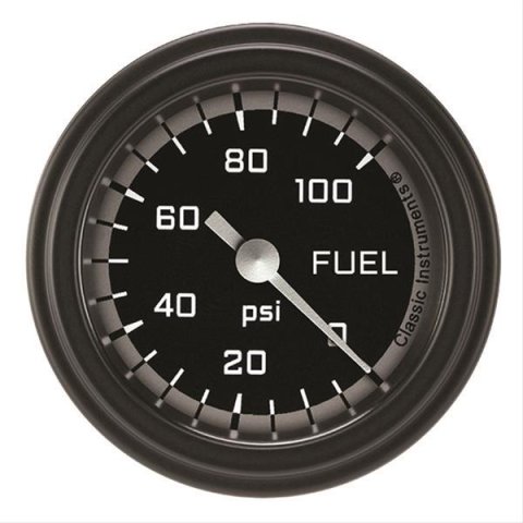 Classic Instruments Auto Cross Gray Series Gauges AX146GBLF Fuel Pressure Gauge, AUT CR GRY 2" FUEL PRES 100psi ELEC, FULL SWEEP