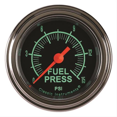 Classic Instruments G-Stock Series Gauges GS145SLF Fuel Pressure Gauge, G-STOCK 2" FUEL PRS 15psi ELEC, FULL SWEEP