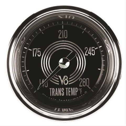 Classic Instruments V8 Speedster Series Gauges V8SR127SHC Transmission Temperature Gauge, SPEEDSTER 2" TRANS TEMP FULL SWEEP