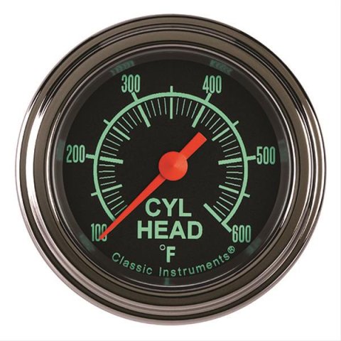 Classic Instruments G-Stock Series Gauges GS197SLF Gauge, Series, Cylinder Head Temperature, 100-600 Degree F, 2 1/8 in., Analog, Electrical, Each