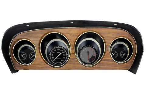 Classic Instruments 1969-70 Mustang Package Gauge Sets MU69AXG Kit, AutoCross Gray Series, Direct Fit, Ford, Mustang, 1969-1970, Speedometer, Tach, Water Temperature, Fuel Level, Oil Pressure, Voltmeter, Kit