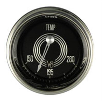 Classic Instruments V8 Speedster Series Gauges V8SR26SHC Gauge, Speedster, Water Temperature, 140-280 Degrees F, 2 1/8 in., Analog, Electrical, Each