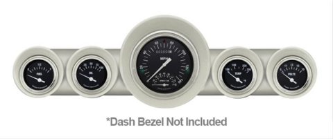 Classic Instruments 1959-60 Chevy Package Gauge Sets CH59HR65 Gauges, Hot Rod Style, Speedometer, Tach, Water Temperature, Fuel Level, Black Face, Analog, Chevy, Kit