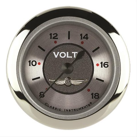 Classic Instruments All-American Series Gauges AW130SRC Volt Gauge, ALL AMER 2" VOLT FULL SWEEP