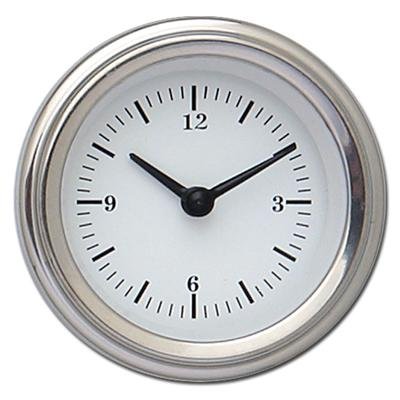 Classic Instruments White Hot Series Gauges WH90SLF Clock, Series, Analog, Electronic, Face, Black Pointer, Stainless Steel Bezel, Set