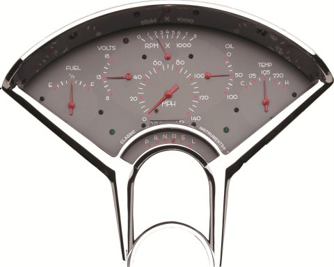 Classic Instruments Bel Era Package Gauge Sets BE01G Gauges, Analog, BelEra, Speedometer, Tachometer, Fuel Level, Water Temperature, Oil Pressure, Voltmeter, Kit