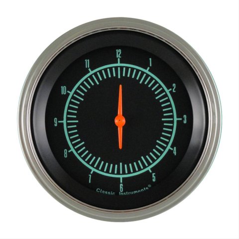 Classic Instruments G-Stock Series Gauges GS93SLF Gauge, Series, Clock, 12 hours, 3 3/8 in., Black Face, Analog, Electrical, Each