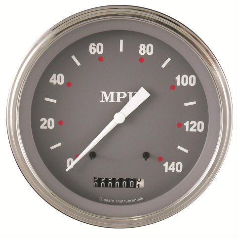 Classic Instruments SG Series Speedometers SG56SLF Speedometer, Series, 5 in. Diameter, 0-140 mph, Analog, Electrical, Flat Face, Each