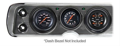 Classic Instruments 1964-65 Chevelle Package Gauge Sets CV64VSB Gauges, Velocity Style, Speedometer, Tach, Water Temperature, Fuel Level, Black Face, Analog, Chevy, Kit