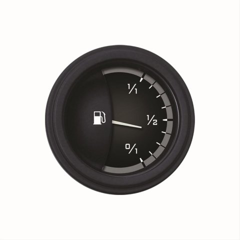 Classic Instruments Auto Cross Gray Series Gauges AX12GBLF Gauge, Series, Fuel Level, Empty-Full, 2 1/8 in., Black/Gray Face, Analog, Electrical, Each