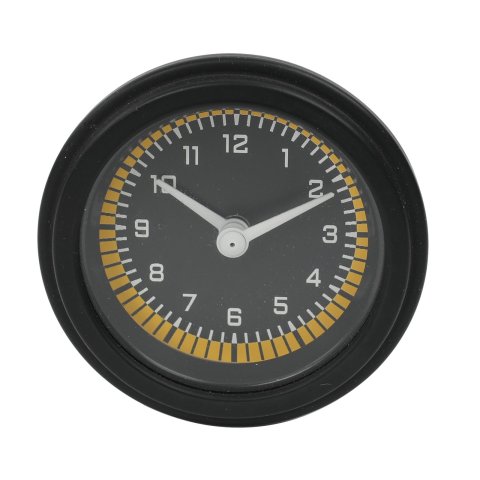 Classic Instruments Auto Cross Yellow Series Gauges AX90YBLF Gauge, Series, Clock, 12 Hour, 2 1/8 in., Black/Yellow Face, Analog, Electrical, Each