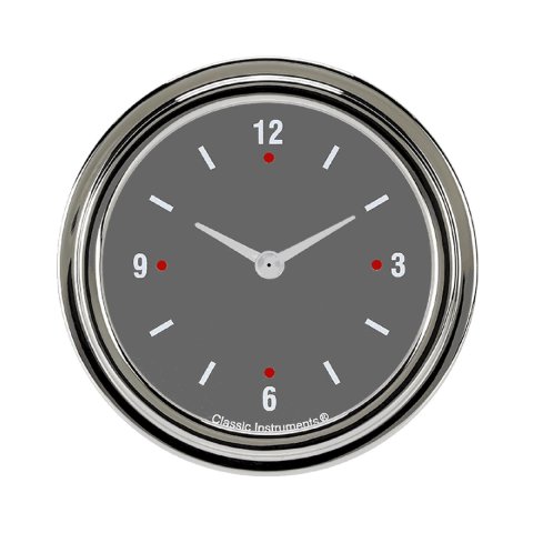 Classic Instruments SG Series Gauges SG92SLF Gauge, Series, Clock, 12 hours, 2 5/8 in., Gray Face, Analog, Electrical, Each