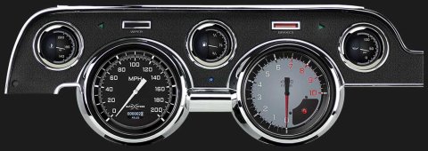 Classic Instruments Gauge Kits and Instrument Clusters MU67DAXG GAUGE KIT CAMERA CASE BLACK