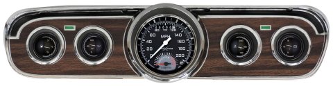 Classic Instruments 1965-66 Mustang Package Gauge Sets MU65AXG35 Kit, AutoCross Gray, Ford, Mustang, 1965-1966, Speedometer w/ Built in Tachometer, Fuel Level, Oil Pressure, Water Temperature, Voltmeter, Kit
