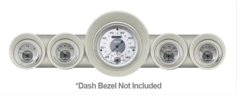 Classic Instruments 1959-60 Chevy Package Gauge Sets CH59AW65 Gauges, All-American Original Style, Speedometer, Tach, Water Temperature, Silver Face, Analog, Chevy, Kit