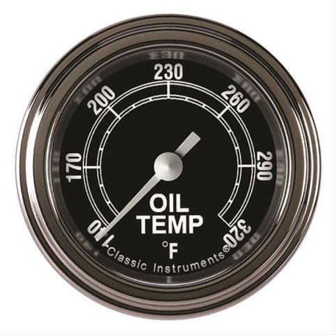 Classic Instruments Traditional Series Gauges TR128SLF Oil temperature gauge, TRADITIONAL 2" OIL TEMP FULL SWEEP