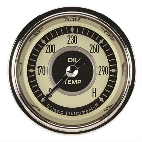 Classic Instruments Nostalgia VT Series Gauges NT128SHC Oil temperature gauge, NOSTALGIA 2" OIL TEMP FULL SWEEP