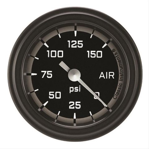 Classic Instruments Auto Cross Gray Series Gauges AX118GBLF Air Pressure Gauge, AUT CR 2" AIR PR 150psi ELECT, FULL SWEEP
