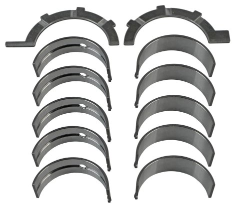 King SI-Series Main Bearings MB5284SI Bearings, SI-Series, 1/2 Groove, Standard Size, Bi-metal, Silicon Aluminum, Dodge, Jeep, 4.7L, Set of 5