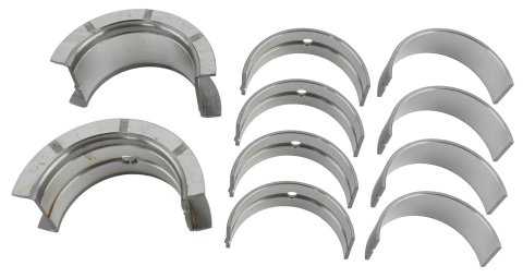 King SI-Series Main Bearings MB 556SI 010 Bearings, 1/2 Groove, .010 in. Crankshaft Undersize, Bi-metal, Silicon Aluminum, Chevy, Big Block, Set of 5