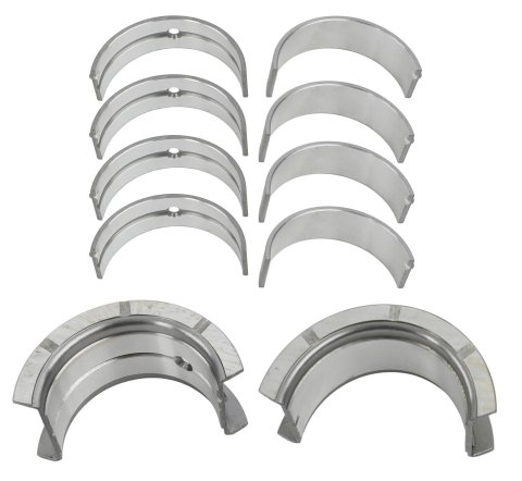 King SI-Series Main Bearings MB 557SI 010 Bearings, 1/2 Groove, .010 in. Crankshaft Undersize, Bi-metal, Silicon Aluminum, Chevy, Small Block, Set of 5