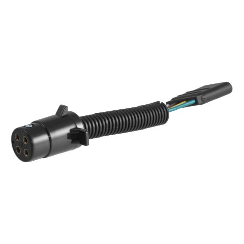 CURT Trailer Harness Adapters 57224 Vehicle Towing Adapter, 4 Pole Round to 4 Flat