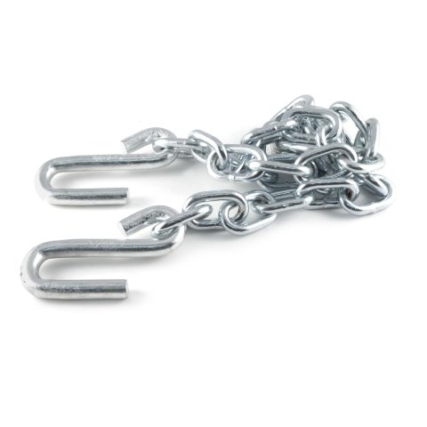 CURT Safety Chain Assemblies 80031 Chain, Steel, Zinc Plated, 5,000 lb. Break Force, 48 in. Length, S-Hook Ends, Each