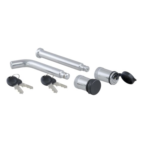 CURT Channel Mount Lock Sets 23556 Locks, Receiver and Ball Locks Type, Steel, Chrome, Keys, Pair