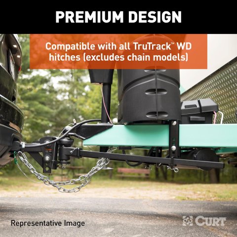 CURT Weight Distribution Replacement Hardware 17518 Hook-Up Brackets, Hitch, Up to 8 in. Trailer Frame, Kit