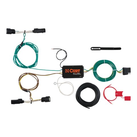 CURT Custom Wiring Connector Harnesses for 2015-2018 EDGE - 56272 Adapter, Vehicle Towing Harness, 3 to 2 Powered Converter, Ford, Kit