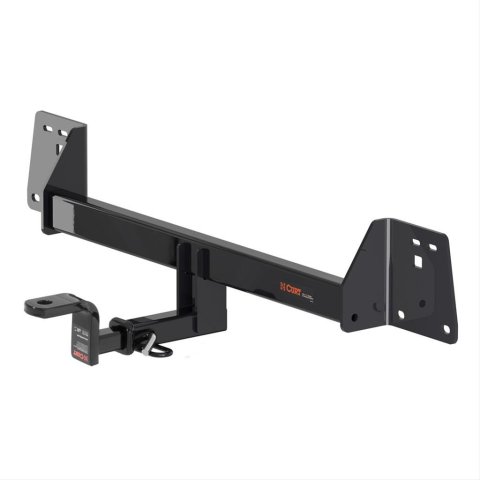 CURT Class 1 Receiver Hitch 114733 Hitch, I, 1/4 in. Receiver, Square Tube Welded, Black Powdercoated, with Old-Style Ball Mount, Toyota, Prius, Each