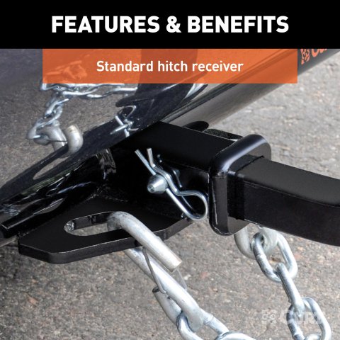 CURT Class 1 Receiver Hitch 116123 Hitches, I Trailer Hitch, 1/4 in. Receiver, Ball Mount Included, Square Tube Welded, Powdercoated, Encore, Trailblazer, Kit