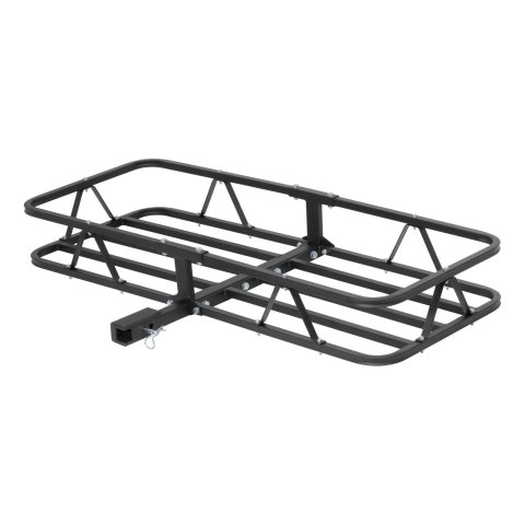 CURT Basket-Style Cargo Carriers 18145 Holder, Basket-Style, Steel, Black Powdercoated, Fixed Shank, 500 lbs. Capacity, Each