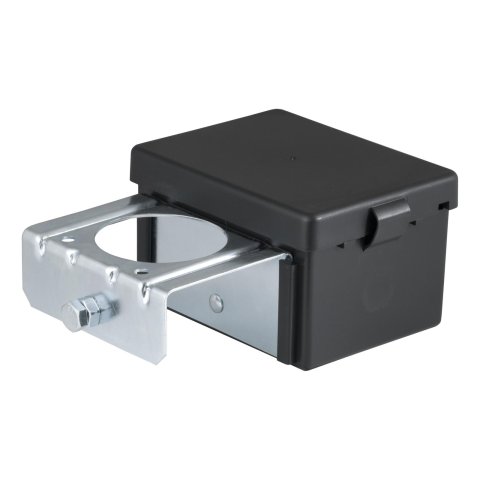Curt Manufacturing Battery Boxes and Trays 52029 Box, Polyethelyne, Black, Trailer Brake Breakaway System, Flat Surface Mount, Weldable Bracket, Each