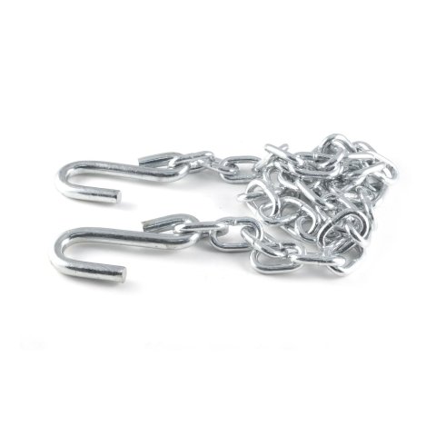 CURT Safety Chain Assemblies 80011 Chain, Steel, Zinc Finish, 2,000 lb. Break Force, 48 in. Length, S-hook Ends, Each