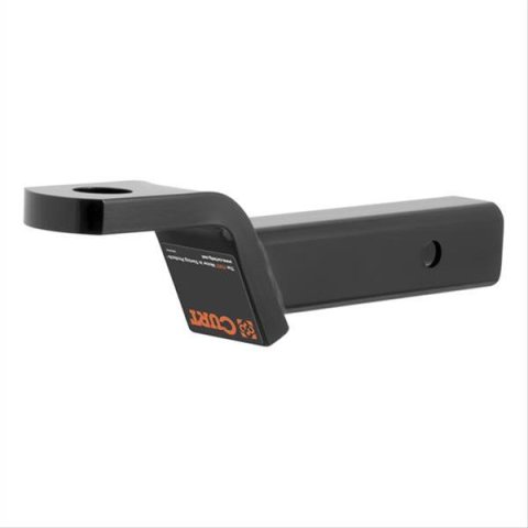 CURT Powdercoated Ball Mounts 45310 Mount, 2 in. Receiver, 2 in. Drop, 1 in. Rise, Steel, Black Powdercoat, Each