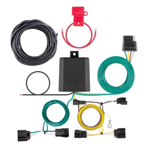 CURT Custom Wiring Connector Harnesses for 2014-2021 GRAND CHEROKEE, 2022 CHEROKEE WK - 56426 Trailer Wire Connector, T-Connector, 4-Way Flat, Jeep, Each