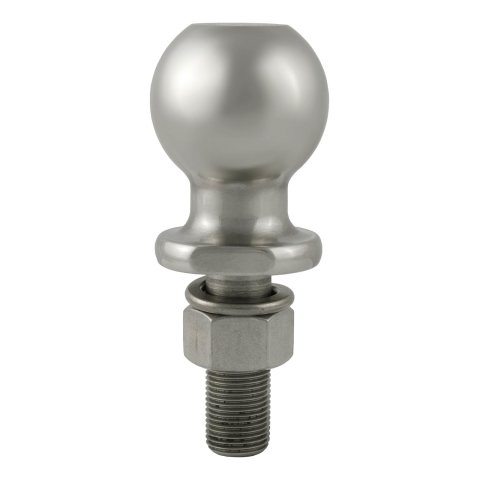 CURT Hitch Balls 40082 Ball, Stainless Steel, 2 in. Ball, 0.750 in. Diameter Shank, 2.125 in. Length Shank, 3,500 lbs., Each