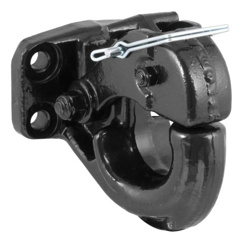 CURT Forged Pintle Hooks 48215 Hitch, Hook, Plate Mount, 30,000 lbs. GTW, 8,000 lbs. Vertical Load Rating, Steel, Black, Each