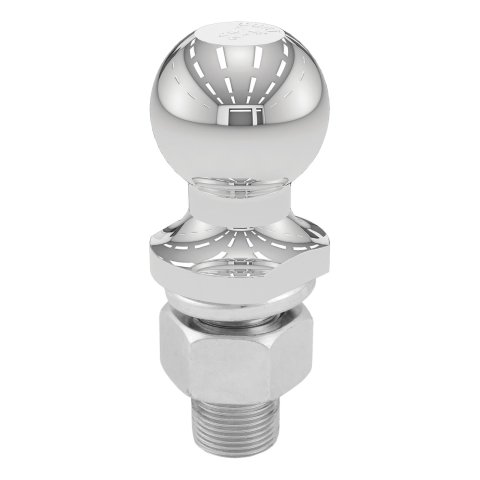 CURT Hitch Balls 40062 Ball, Chrome, 1 7/8 in. Ball, 1 in. Diameter Shank, 2.125 in. Length Shank, 3,500 lbs., Each