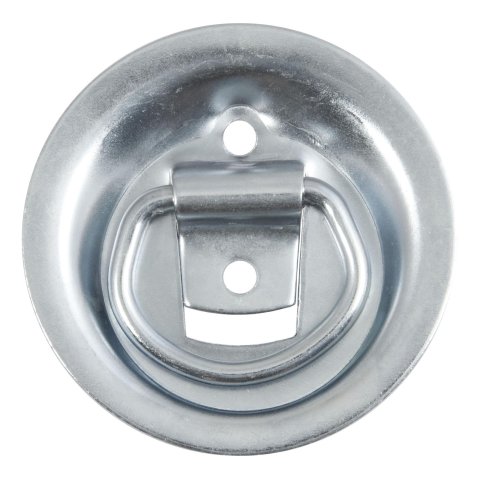 CURT Recessed Tie-Downs 83710 Cargo Tie Down Anchor, Recessed, Steel, Zinc Plated, 1,000 lb. Capacity, Each