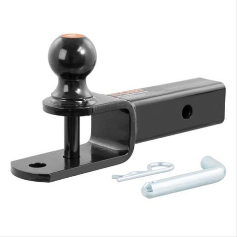 CURT 3-In-1 Ball Mounts 45009 Receiver Hitch Mount, 3-in-1, 2 in. Square Style, 2 in. Ball, Black Powdercoated, Each