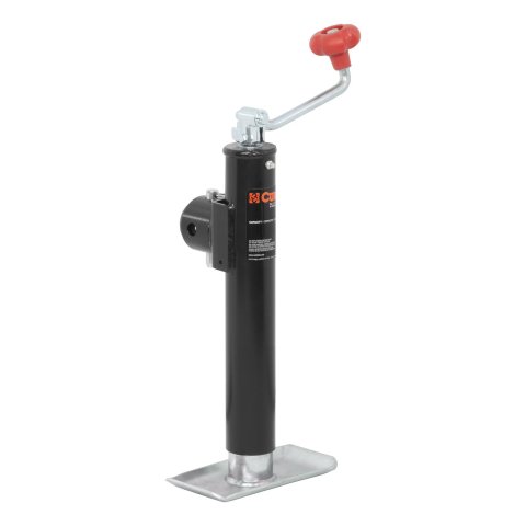 CURT Pipe-Mount Swivel Jacks 28351 Trailer Jack, Pipe Mount, Weld On, 5,000 lb. Capacity, 10 in. Travel, Steel, Painted, Top Wind, Each