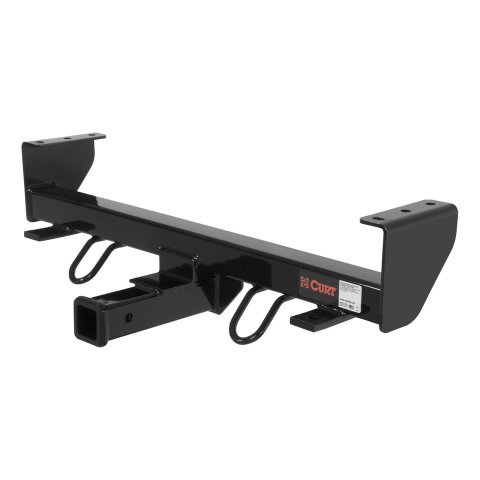 CURT Class 2 Receiver Hitch 31033 Trailer Hitch, III, in. Receiver, Black Powdercoated, Front Mount, Dodge, Jeep, Each